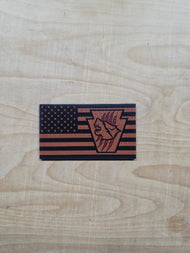 Reflective Keystone Hound Wolf American Flag - 24 HOUR DROP.