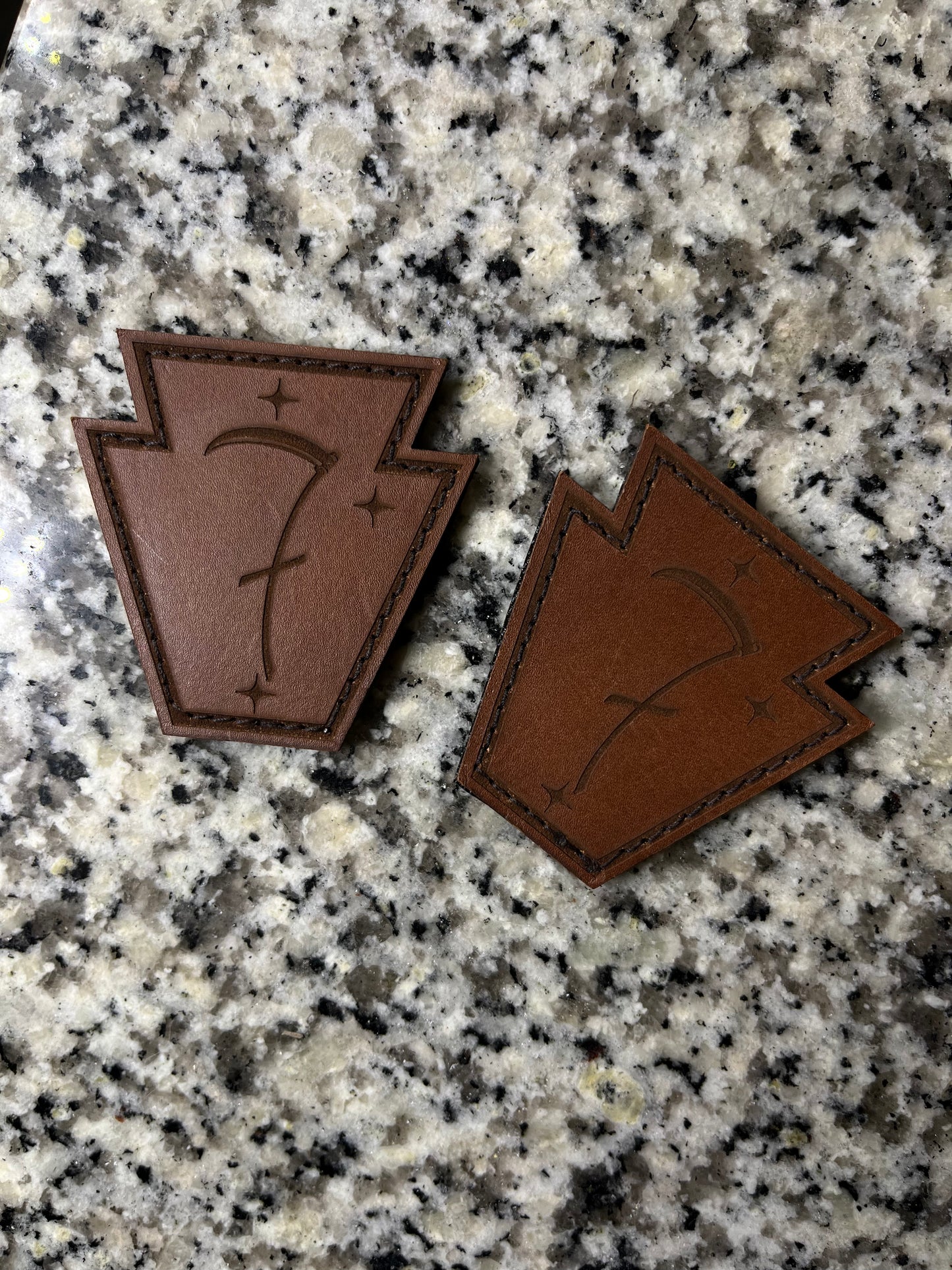 Three River leather patch - BLOCK TWO COMBO
