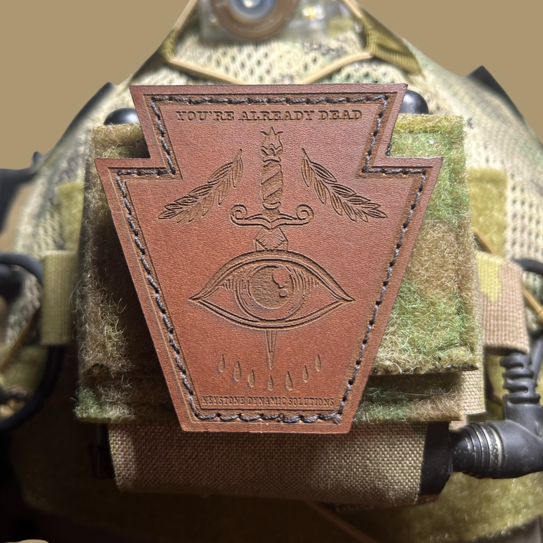 Dont Blink leather Patch. BLOCK TWO COMBO