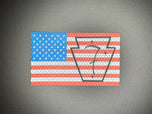 Jumbo Reflective Blacked-Out American Flag Patch – 3x5 – Made in the USA
