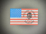 Jumbo Reflective Blacked-Out American Flag Patch – 3x5 – Made in the USA