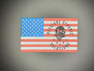 Jumbo Reflective Blacked-Out American Flag Patch – 3x5 – Made in the USA