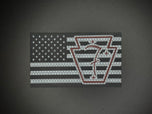 Jumbo Reflective Blacked-Out American Flag Patch – 3x5 – Made in the USA