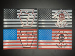 Jumbo Reflective Blacked-Out American Flag Patch – 3x5 – Made in the USA