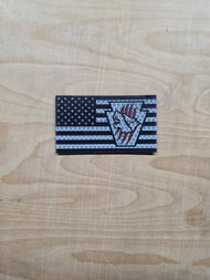 Reflective Keystone Hound Wolf American Flag - 24 HOUR DROP.