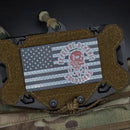 Reflective Black American Flag Patch - normal size 3.5x2