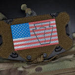 Reflective Black American Flag Patch - normal size 3.5x2