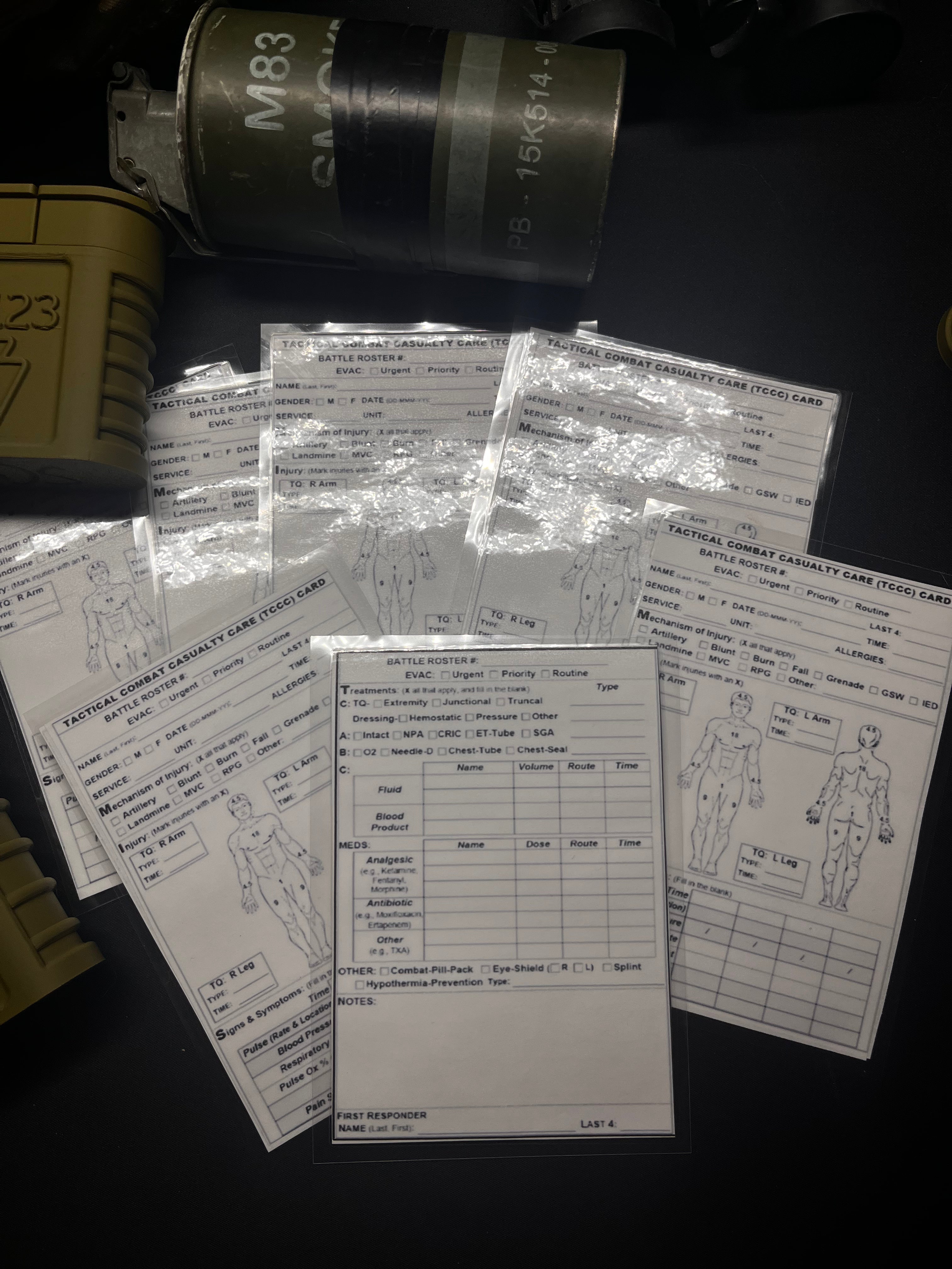 Laminated TCCC cards