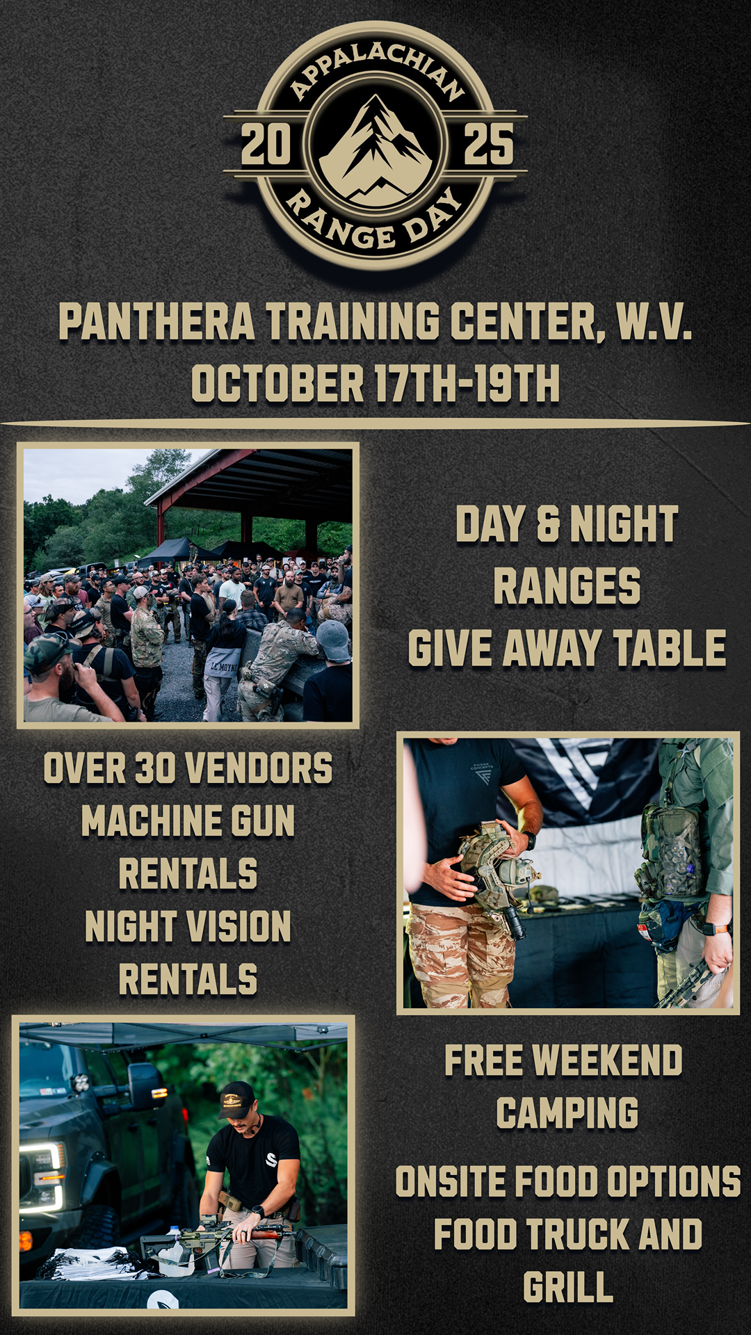 Appalachian Range Day ticket October 17th, 18th And 19th,